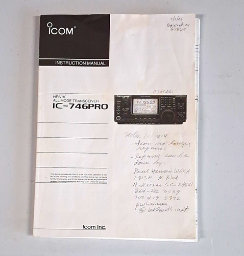 Icom 746pro manuale - icom, ic-746pro