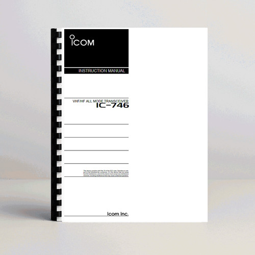 Icom 746 manuale - icom, istruzioni