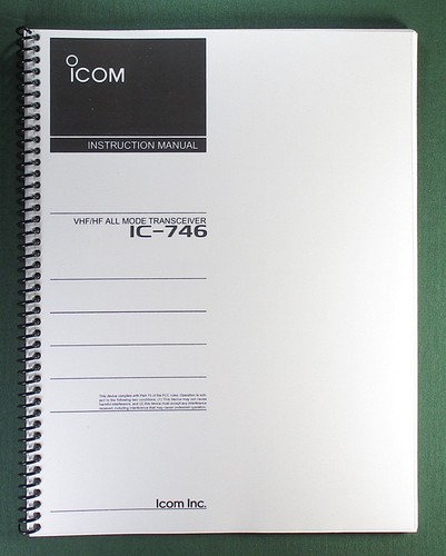 Manuale istruzioni icom 746 - istruzioni,